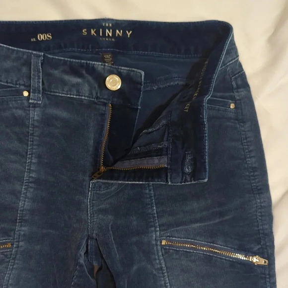 WHBM Everyday Soft High-Rise Skinny Corduroy Pants, Color Blue Size 00S - Picture 4 of 16